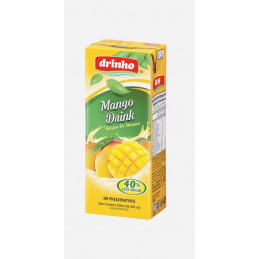 Drinho mango drink 40% less...