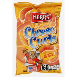 Herr’s baked cheese curls,...